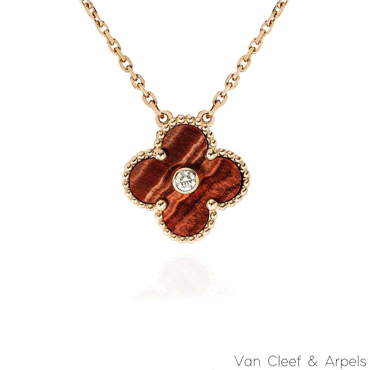 Van Cleef & Arpels Limited Edition 2017 Bullseye Vintage Alhambra Holiday Pendant VCARP0MV00